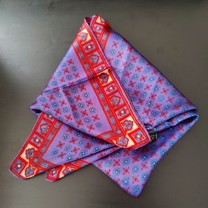 Vintage silk, hand printed made in Japan square scarf